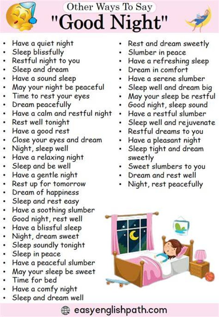 Another Way To Say Good Night
