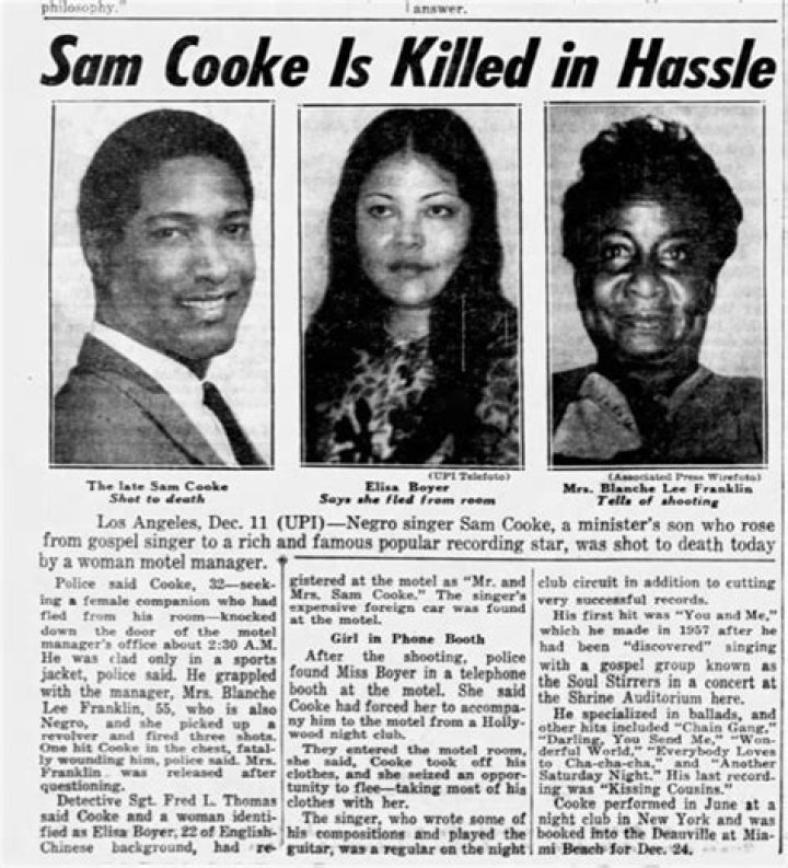 The Untold Story Of Sam Cooke's Killer